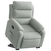 vidaXL Sill&oacute;n el&eacute;ctrico reclinable elevable de terciopelo gris claro