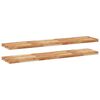 vidaXL Estante flotante 2 uds madera acacia acabado aceite 160x30x4 cm