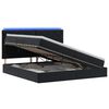 vidaXL Cama de almacenamiento LED con colch&oacute;n Negro 200 x 200 cm
