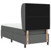 vidaXL Cama tipo Box Spring con colch&oacute;n Gris oscuro 90 x 200 cm tela