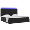 vidaXL Cama con almacenamiento y LED Negro 200 x 200 cm Terciopelo