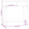 vidaXL Mesa consola madera de ingenier&iacute;a marr&oacute;n roble 75x34,5x75 cm