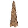 vidaXL &Aacute;rbol de Navidad con soporte Marr&oacute;n 80 cm Madera de teca maciza