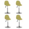 vidaXL Sillas de comedor giratorias 4 unidades tela verde