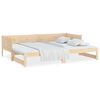 vidaXL Sof&aacute; cama extra&iacute;ble madera maciza de pino 2x(90x190) cm