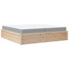 vidaXL Cama con colch&oacute;n madera maciza de pino 200x200 cm