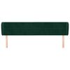 vidaXL Cabecero de terciopelo verde oscuro 183x23x78/88 cm