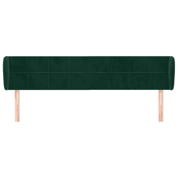 vidaXL Cabecero de terciopelo verde oscuro 183x23x78/88 cm