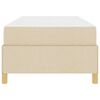 vidaXL Estructura de cama con colchón Crema 80 x 200 cm tela
