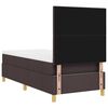 vidaXL Cama tipo Box Spring con colch&oacute;n Marr&oacute;n Oscuro 90 x 200 cm tela