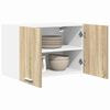 vidaXL Mueble colgante con puerta 2 pcs Roble Sonoma y 60 x 31 x 40 cm