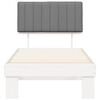vidaXL Estructura de Cama con Cabecera Tapizada Gris Claro 90 x 200 cm