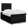 vidaXL Cama box spring con colch&oacute;n tela negro 120x190 cm