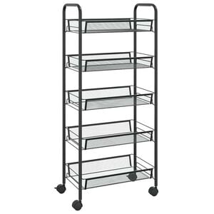 vidaXL Carrito de cocina 5 niveles hierro negro 46x26x105 cm