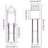 vidaXL Parque infantil de exterior de madera maciza de pino