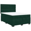 vidaXL Cama box spring con colch&oacute;n terciopelo verde oscuro 160x200 cm