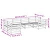 vidaXL Juego de sof&aacute;s de jard&iacute;n 6 pzas madera maciza de abeto Douglas