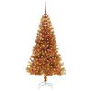 vidaXL &Aacute;rbol de Navidad con 150 LED con soporte Dorado 120 cm PET