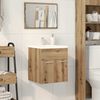 vidaXL Mueble de lavabo de ba&ntilde;o madera roble artisan 41x38,5x46 cm