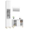 vidaXL Set muebles de ba&ntilde;o 3 piezas madera contrachapada blanco brillo