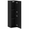 vidaXL Mueble de TV de Pared 30,5 x 30 x 110 cm Roble Negro