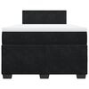 vidaXL Cama box spring con colch&oacute;n terciopelo negro 120x190 cm