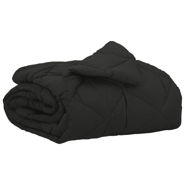 vidaXL Edred&oacute;n de Verano Negro 220 x 155 cm Microfibra