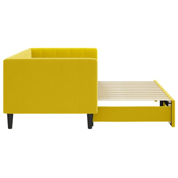 vidaXL Sofá cama nido terciopelo amarillo 80x200 cm
