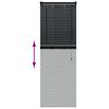vidaXL Persiana para Ventana con cortinas Manual Negro Aluminio