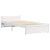 vidaXL Estructura cama individual sin colch&oacute;n madera blanco 90x190 cm
