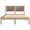vidaXL Estructura de cama Taup&eacute; 120 x 190 cm Madera de pino macizo