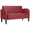 vidaXL Sof&aacute; Loveseat rojo vino 110 cm cuero sint&eacute;tica