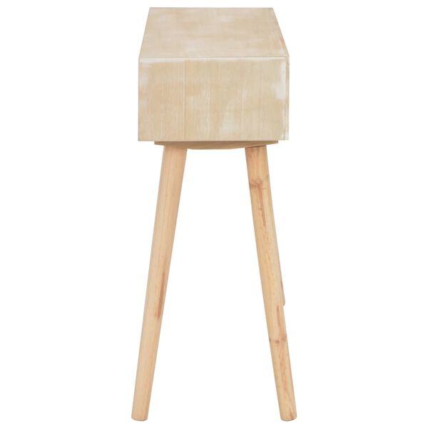 vidaXL Mesa consola con 3 cajones madera maciza de pino 100x30x73 cm