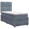 vidaXL Cama box spring con colch&oacute;n Gris oscuro Individual Terciopelo