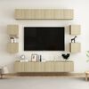 vidaXL Set de muebles sal&oacute;n TV 10 pzas madera ingenier&iacute;a roble Sonoma