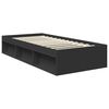 vidaXL Estructura de cama Negro 90 x 200 cm Madera de pino macizo