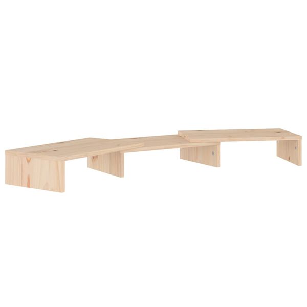 vidaXL Soporte para monitor madera maciza de pino 80x24x10,5 cm