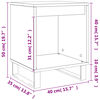 vidaXL Mesita de noche madera de ingenier&iacute;a blanco brillo 40x35x50 cm