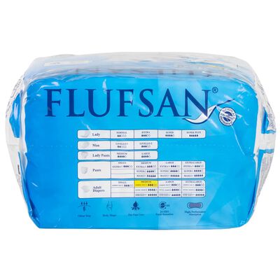 Flufsan Pañales para adultos desechables 15 unidades talla M