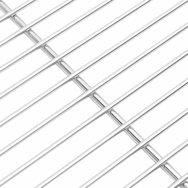vidaXL Rejilla de parrilla Plateado 50 x 35 cm Acero inoxidable