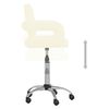 vidaXL Sillas de comedor giratorias 2 unidades cuero sint&eacute;tico crema