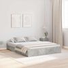 vidaXL Cama con almacenamiento con cabecera Gris Concreto 135 x 190 cm