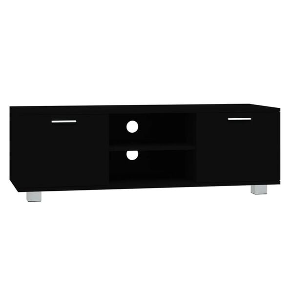 vidaXL Mueble para TV madera contrachapada negro 120x40,5x35 cm