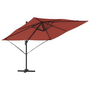 vidaXL Parasol Roma Rojo 286 x 284 x 265 cm Aluminio y poli&eacute;ster