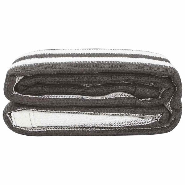 vidaXL Alfombra de tienda campa&ntilde;a HDPE antracita y blanco 400x800 cm