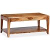 vidaXL Mesa de centro de madera maciza 88x50x38 cm