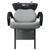 vidaXL Silla de Shampoo Gris Claro y Negro 63 x 141 x 92 cm tela