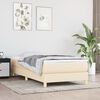 vidaXL Estructura de cama con somier tela crema 80x200 cm