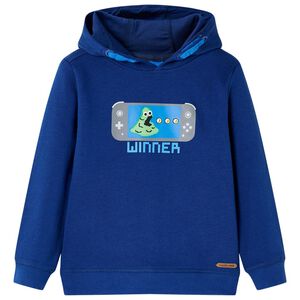 vidaXL Sudadera infantil con capucha azul marino 104