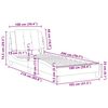 vidaXL Estructura de cama sin colch&oacute;n Zadar cuero sint&eacute;tico marr&oacute;n 100x200cm
